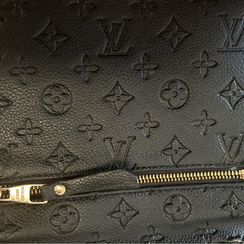 Louis Vuitton Black Embossed Monogram Wristlet